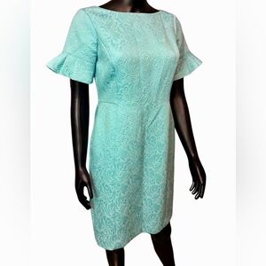 Talbots Light Blue Textured Mini Dress